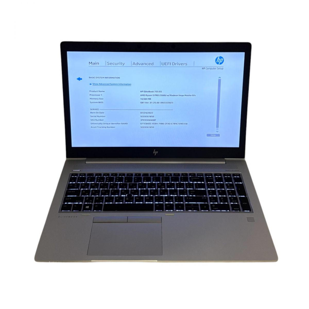Ноутбук HP EliteBook 755 G5 AMD Ryzen 5 PRO 2500U/16/120 SSD - Class A - Фото 5