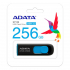 USB флеш накопичувач ADATA 256GB UV128 Black/Blue USB 3.2 (AUV128-256G-RBE) - Фото 4