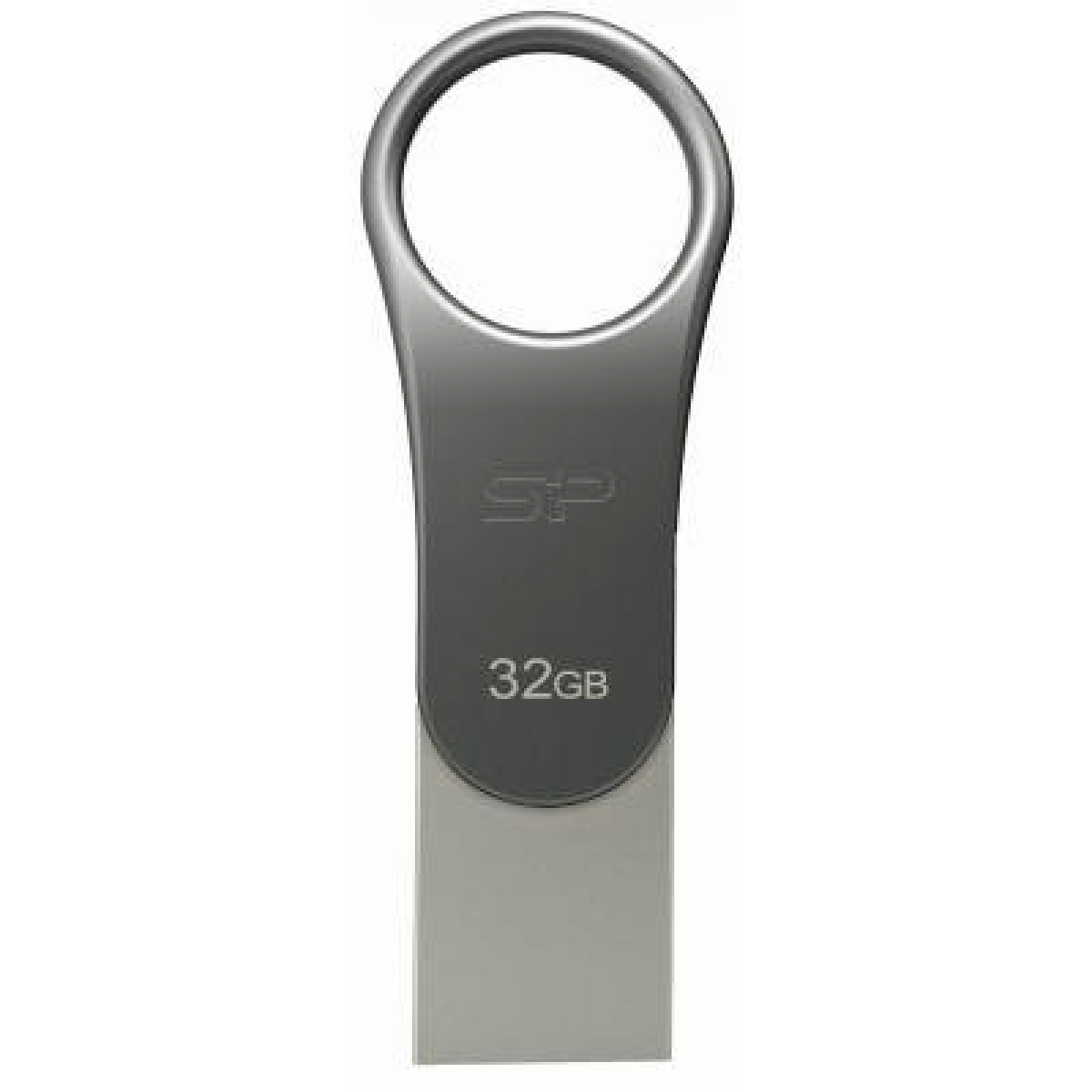 USB флеш накопитель Silicon Power 32GB Mobile C80 Silver USB 3.2 (SP032GBUC3C80V1S) - Фото 1