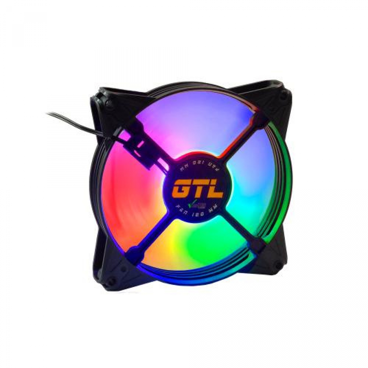 Вентилятор 120 мм, GTL Multicolor Molex 1100rpm, Black (GTL-120LMCF1) - Фото 2