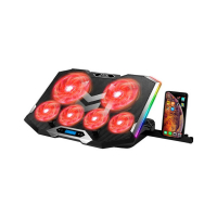 Подставка для ноутбука IceCoorel 10-17", 4*100mm 1400 RPM + 4*70mm 2500 RPM, 2*USB, 410x296x40mm, Red (K9)