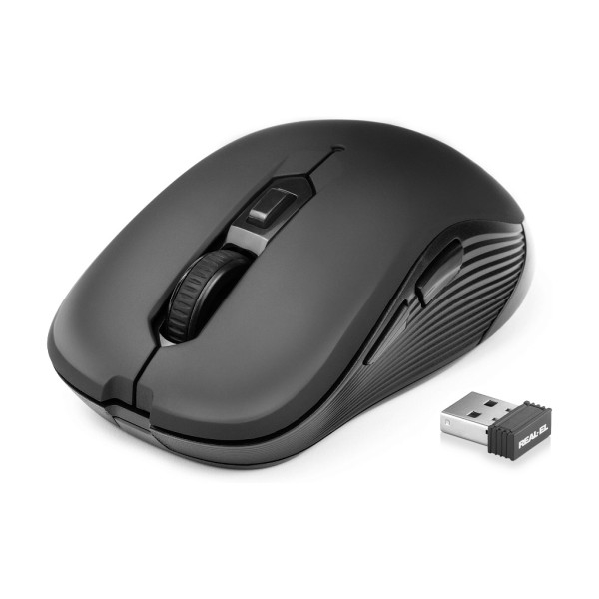 Мишка REAL-EL RM-331W Wireless Black (EL123200044) - Фото 1