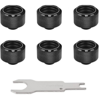 Фитинг для СЖО ThermalTake Pacific C-PRO G1/4 PETG Tube 16mm OD Compression - Black (6- (CL-W214-CU00BL-B)