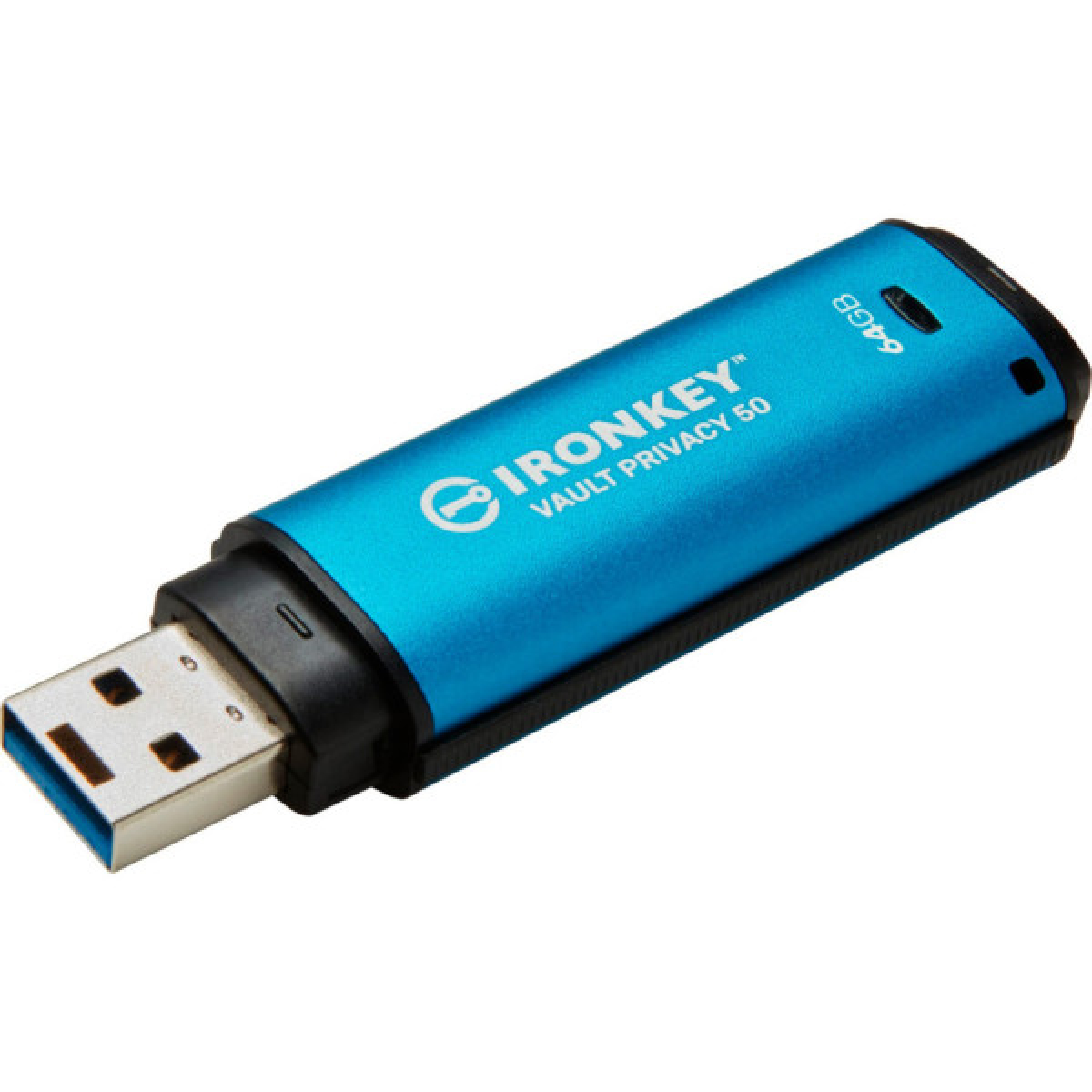 USB флеш накопичувач Kingston 64GB IronKey Vault Privacy 50 Blue USB 3.2 (IKVP50/64GB) - Фото 1
