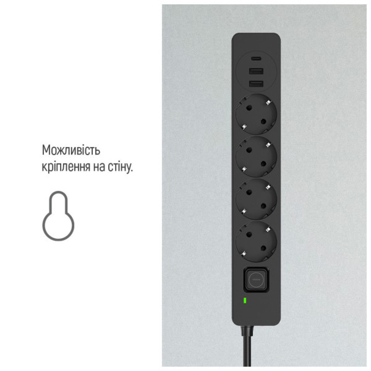 Сетевой фильтр питания ColorWay CW-CHE432PDB, 4 розетки/3USB 2M (CW-CHE432PDB) - Фото 11