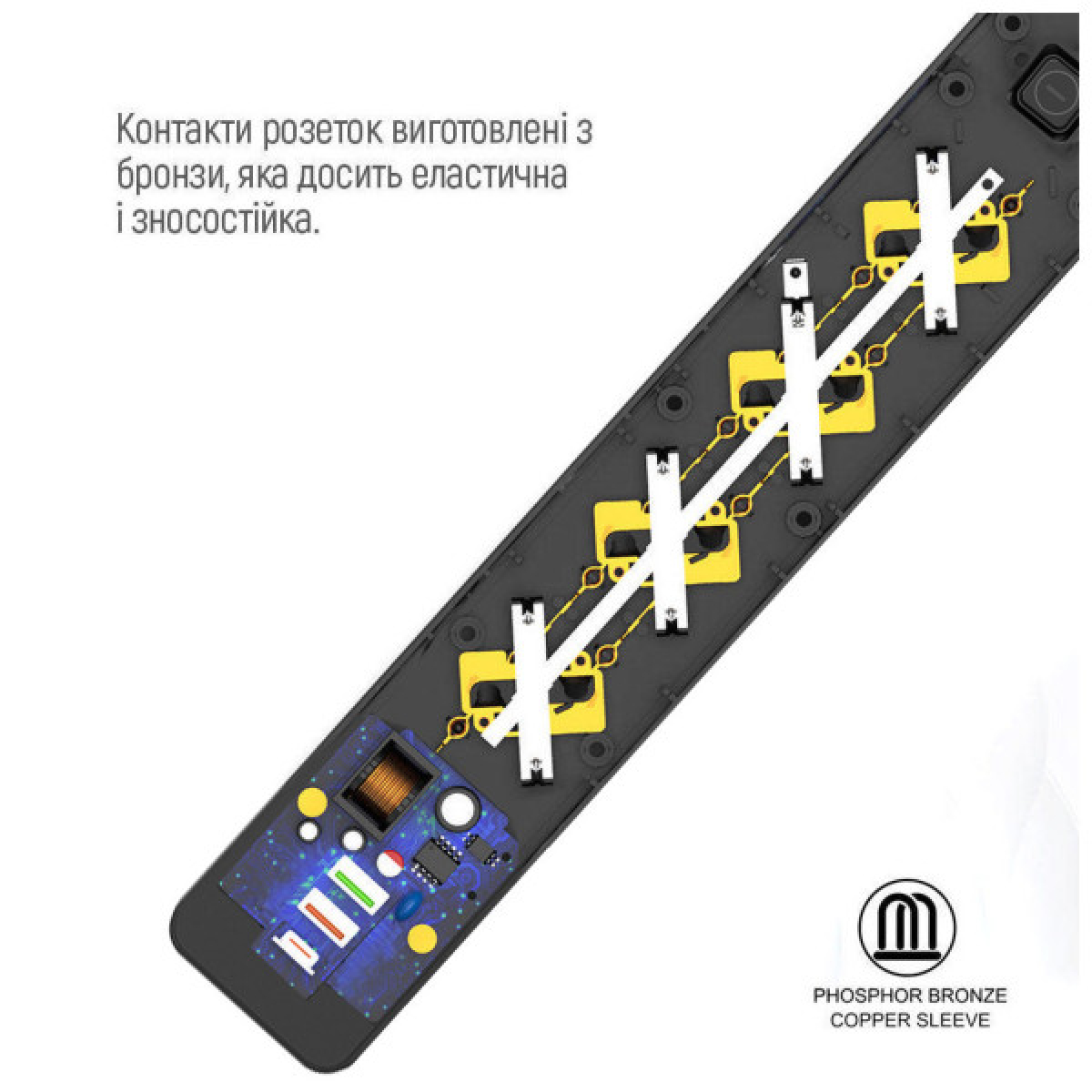 Сетевой фильтр питания ColorWay CW-CHE432PDB, 4 розетки/3USB 2M (CW-CHE432PDB) - Фото 7