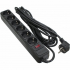 Сетевой фильтр питания Patron 5.0 m3*1mm2 (SP-1065)  6 розеток BLACK (EXT-PN-SP-1065) - Фото 1