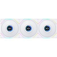 Кулер для корпуса Lian Li Reverse TL LCD 120-3, White (G99.12RTLLCD3W.00)