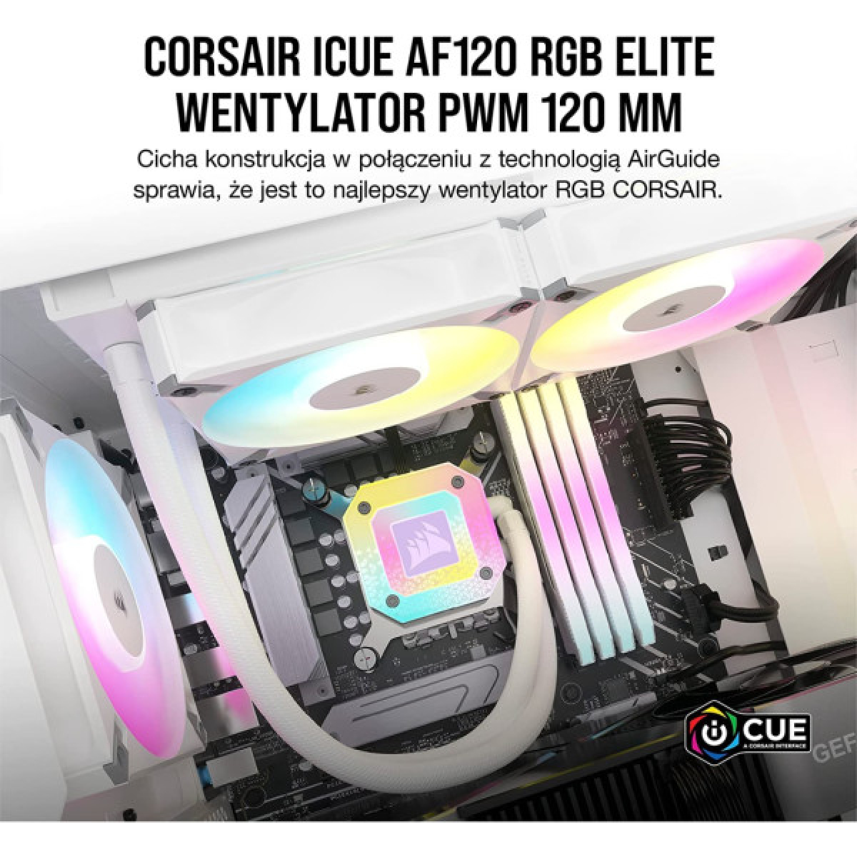 Кулер для корпуса Corsair AF120 RGB Elite White (CO-9050157-WW) - Фото 4