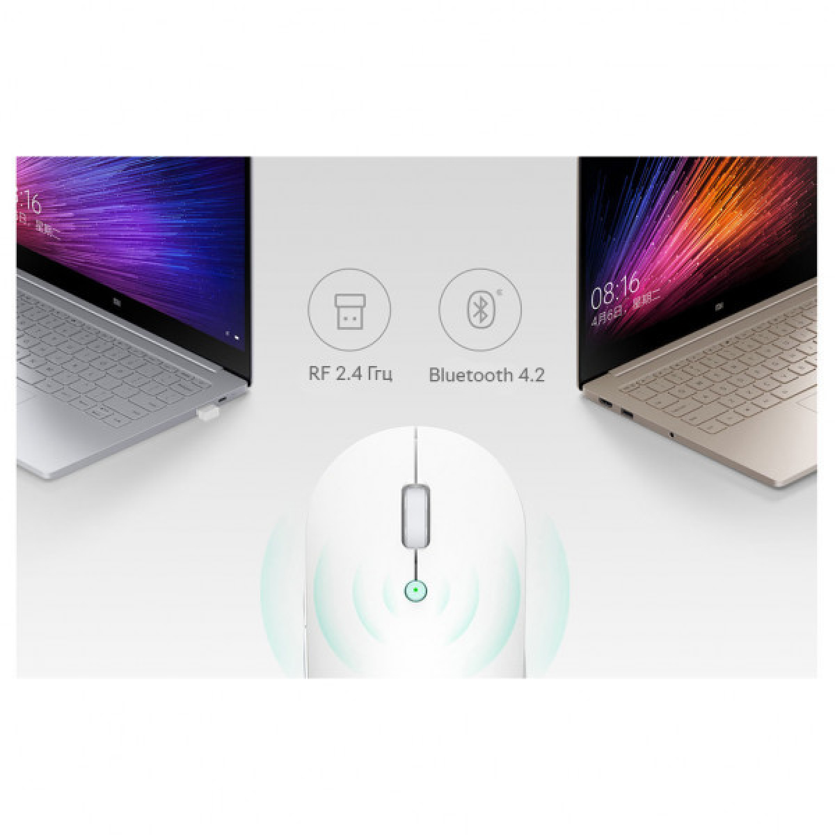 Мишка Xiaomi Mi Dual Mode Wireless Silent Edition White (HLK4040GL) - Фото 7