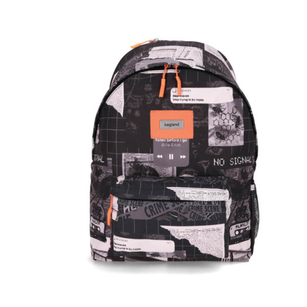 Рюкзак для ноутбука Bagland 17" Stylish XL 35L+print, whtite-black 1343 00558694 (1120220805) - Фото 1