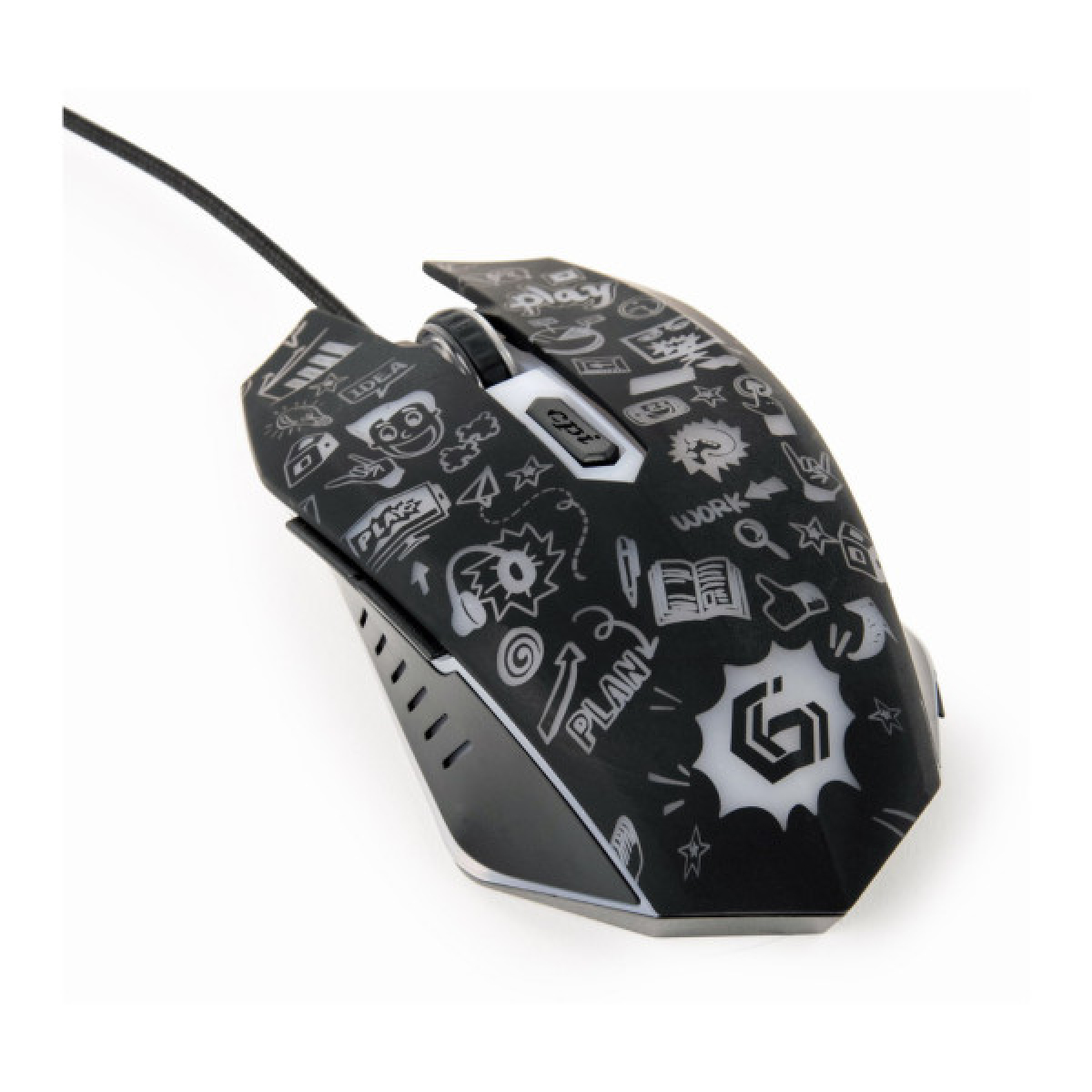 Мишка Gembird MUS-6B-GRAFIX-01 USB Black (MUS-6B-GRAFIX-01) - Фото 7
