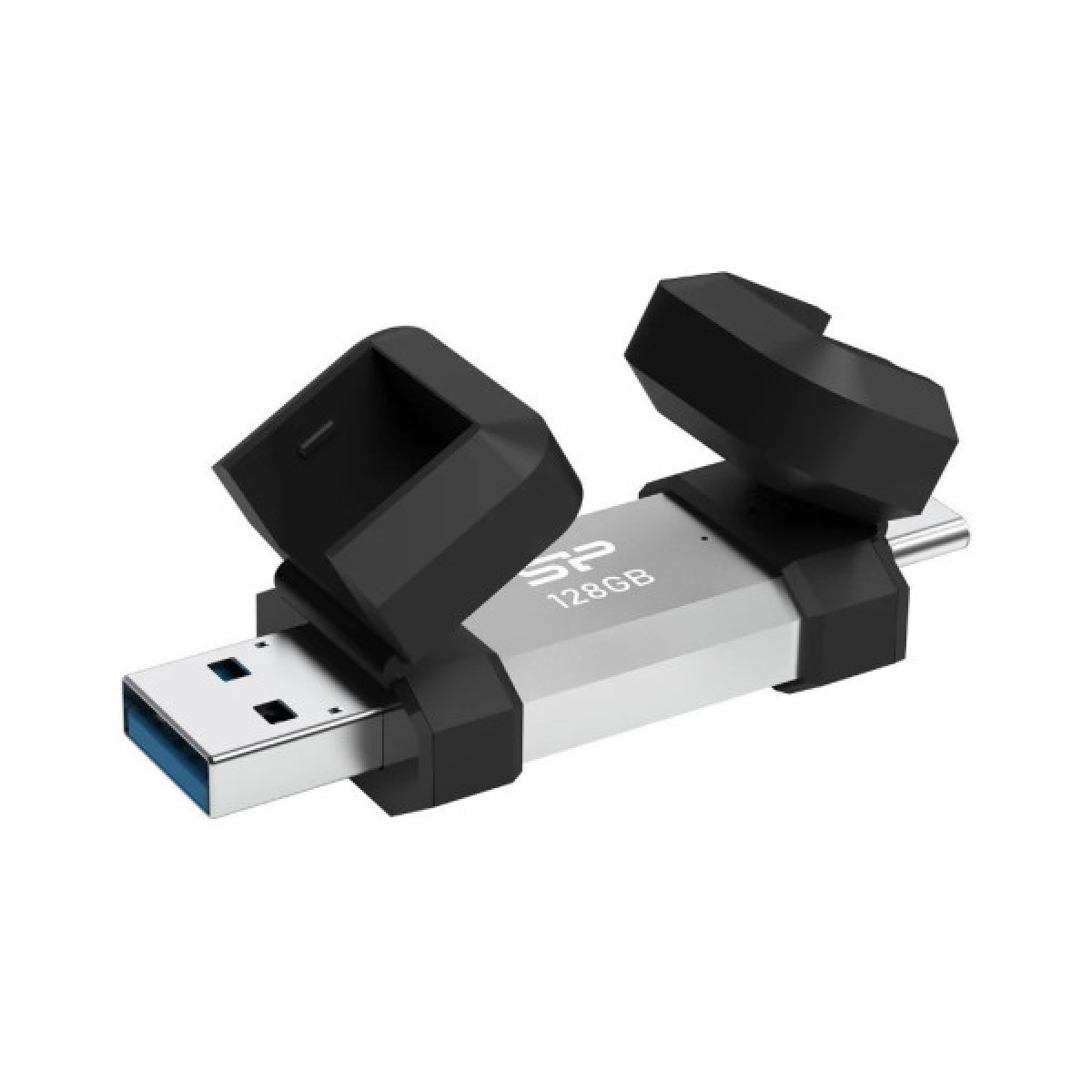 USB флеш накопичувач Silicon Power USB 128G SILICON POWER usb3.2+TypeC Mobile C51 (SP128GBUC3C51V1S) - Фото 1