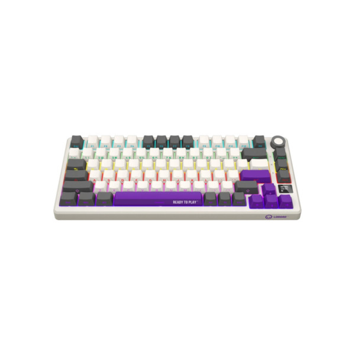 Клавіатура Lorgar KBP7075W Pro RGB Wireless/Bluetooth/USB UA Beige (LRG-KBP7075W-RT-US) - Фото 1