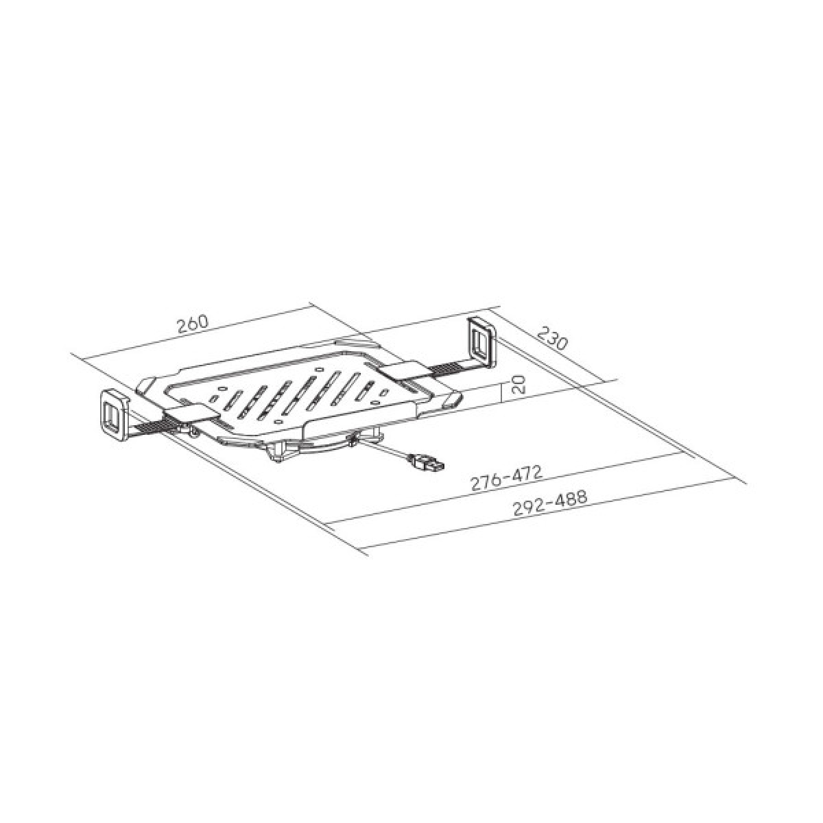 Підставка до ноутбука OfficePro для кронштейнів VESA 75x75,100x100 +RGB (LH474B) - Фото 4