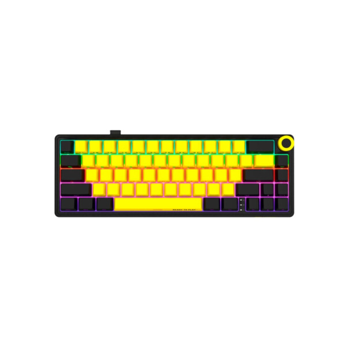 Клавіатура Lorgar KBP70MW Pro RGB Wireless/Bluetooth/USB UA Black/yellow (LRG-KBP70MW-YL-US) - Фото 1