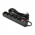 Сетевой фильтр питания Patron 5.0 m, 3*1.5mm2 (SP-1655) 5 розеток BLACK (EXT-PN-SP-1655) - Фото 1