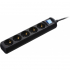 Сетевой фильтр питания 2E 5xSchuko, 3м black (2E-U05ESM3BK) - Фото 2