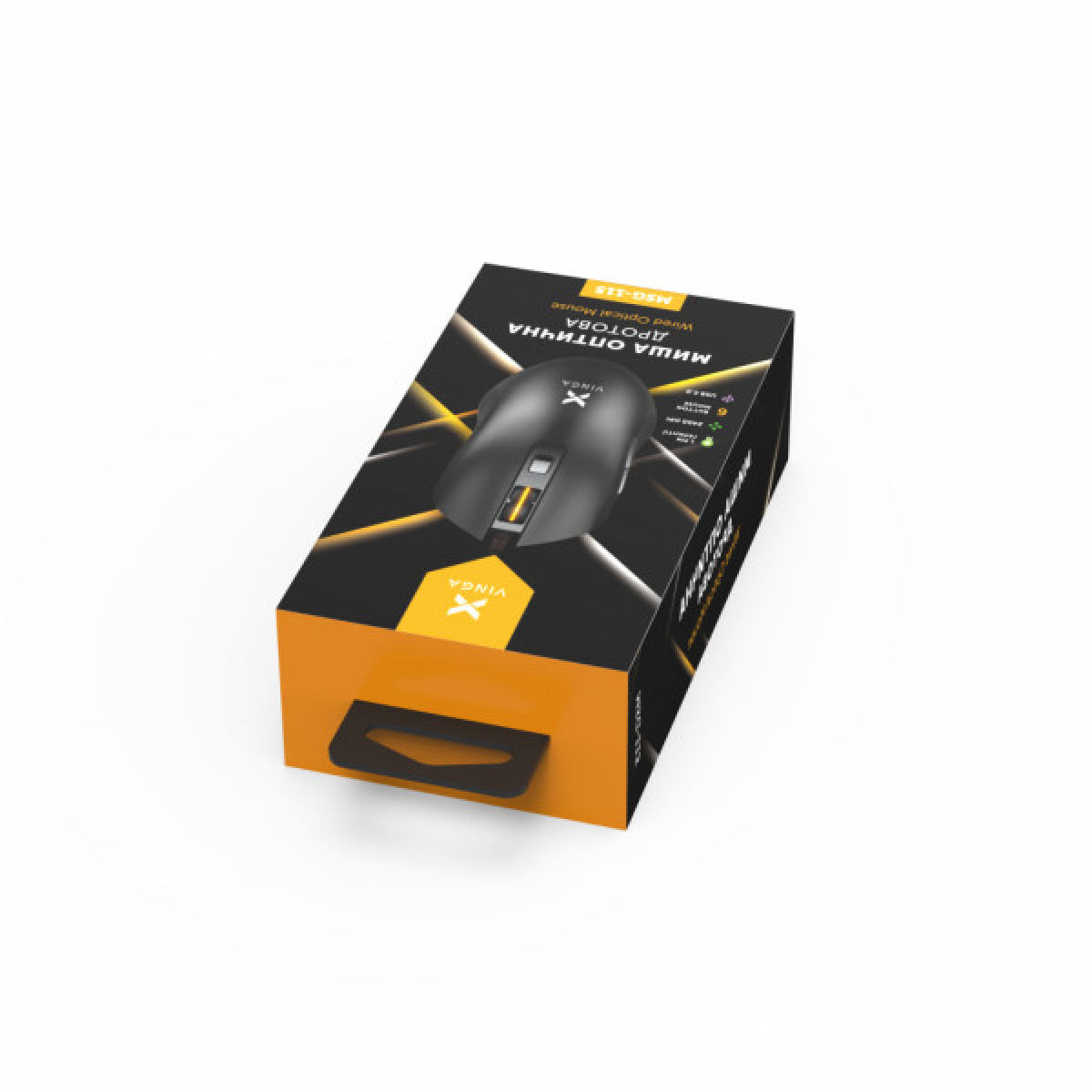 Мишка Vinga MSG-115 Black - Фото 5