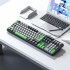 Клавіатура Aula F2088 PRO Plus 9 Green Keys KRGD Blue USB UA Black/Gray (6948391234892) - Фото 3