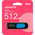 USB флеш накопитель ADATA 512GB AUV 128 Black/Blue USB 3.2 (AUV128-512G-RBE) - Фото 4