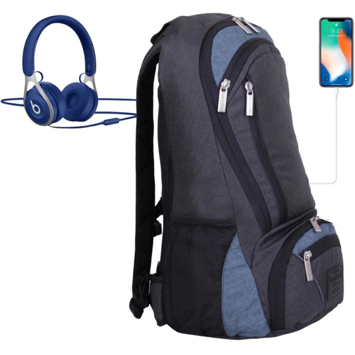 Рюкзак для ноутбука Bagland 15.6" Granite 23L black/gray 0012069 (7072175) - Фото 3