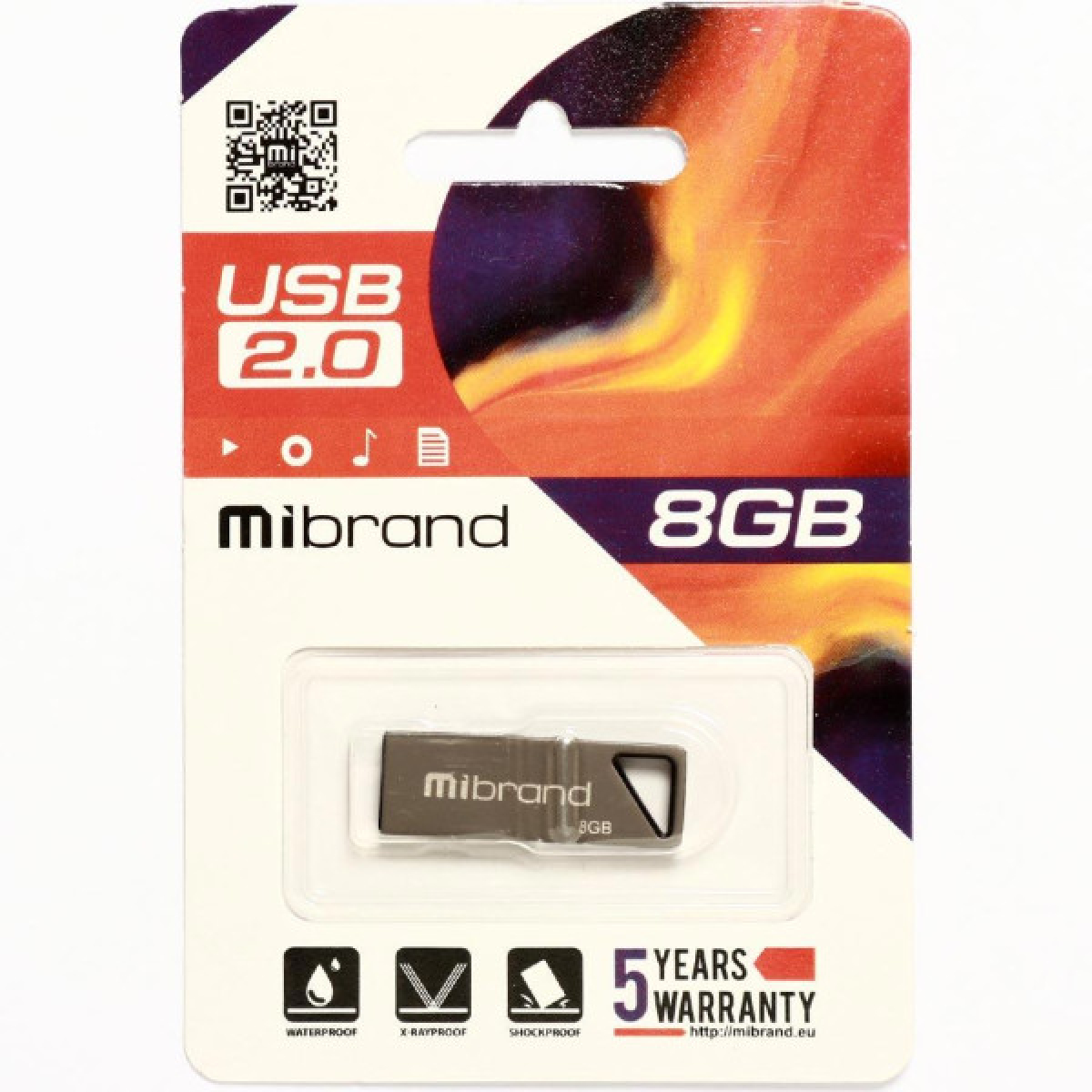 USB флеш накопичувач Mibrand 8GB Stingray Grey USB 2.0 (MI2.0/ST8U5G) - Фото 2