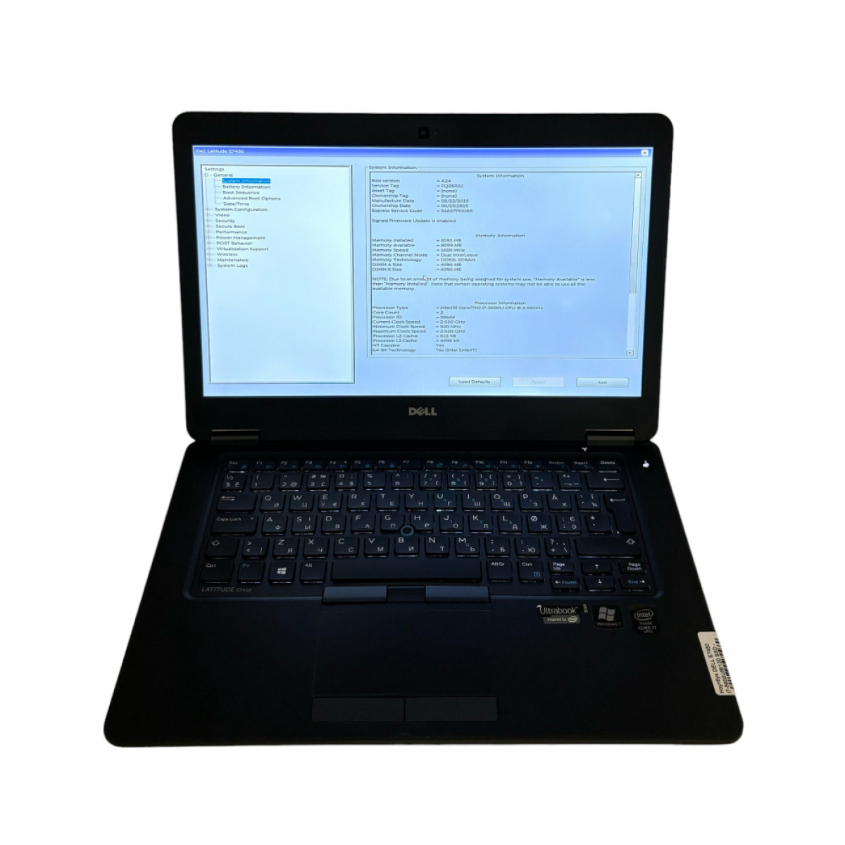 Ноутбук DELL Latitude E7450 i7-5600U/8/120 SSD - Class A- - Фото 5