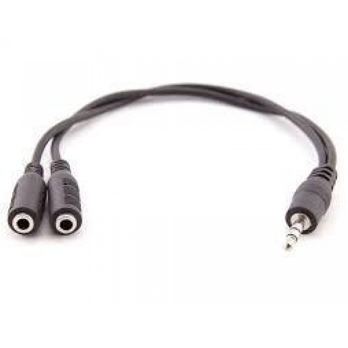 Переходник звуковой 3.5 мм (M) - 2x3.5 мм (F), Atcom, Black, 10см 