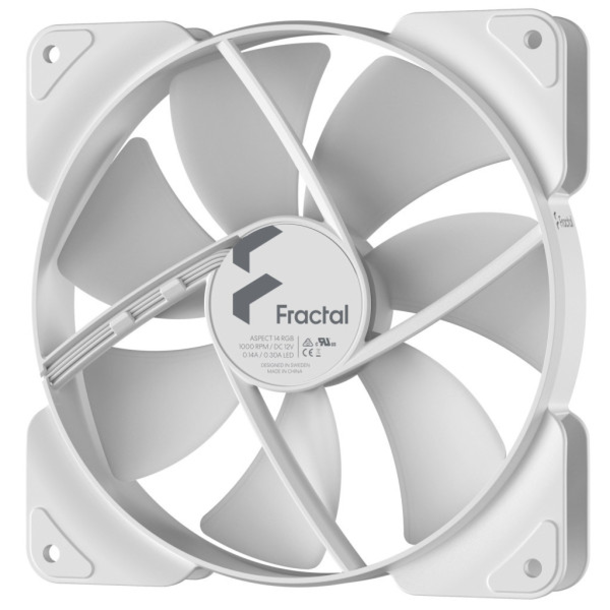 Кулер для корпуса Fractal Design Aspect 14 RGB White Frame (FD-F-AS1-1408) - Фото 4