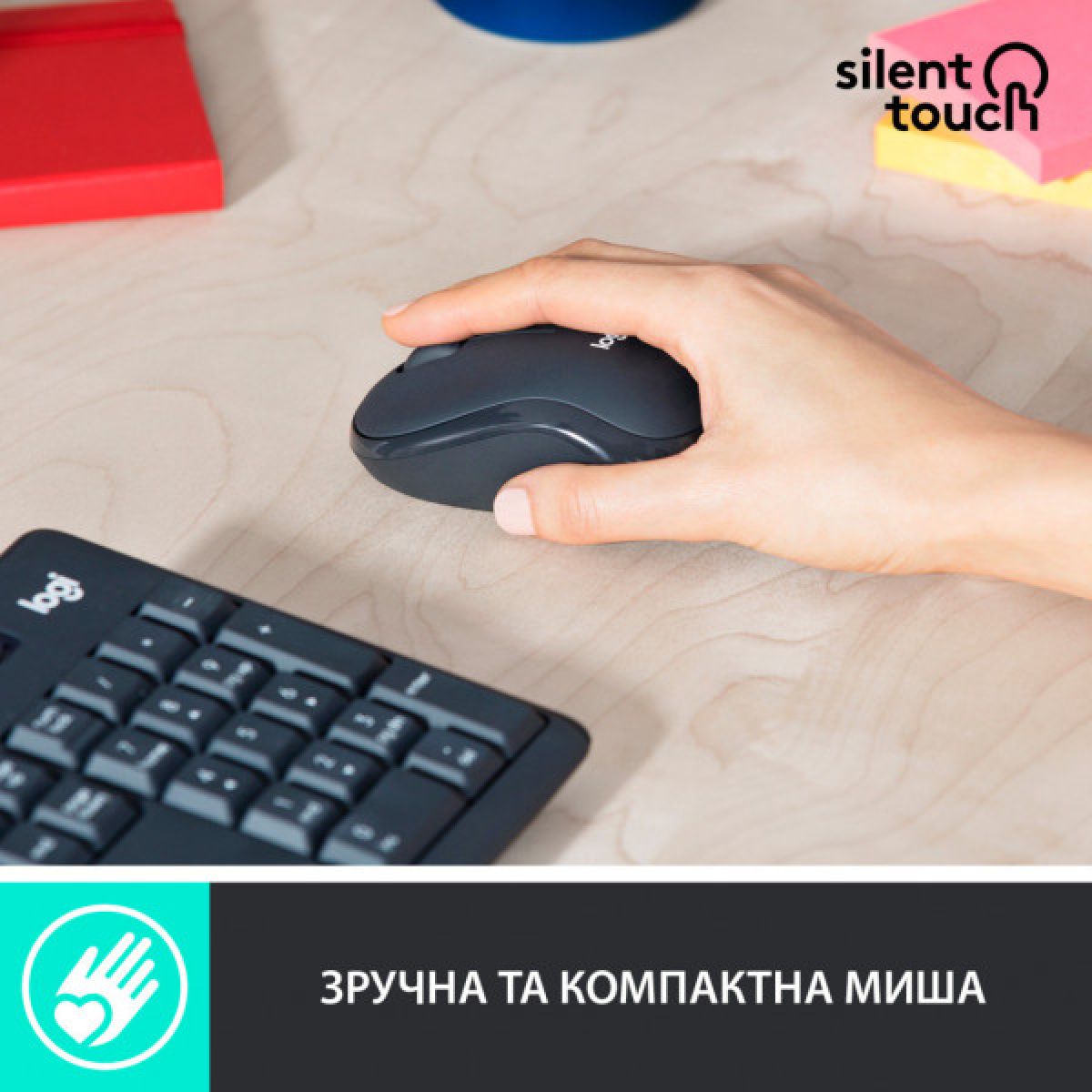 Комплект Logitech MK295 Silent UA Graphite (920-009800) - Фото 4