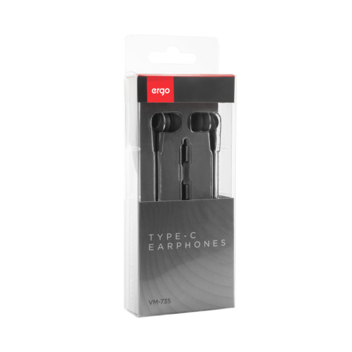 Наушники Ergo VM-735 Type-C Earphones Black (VM-735K) - Фото 2