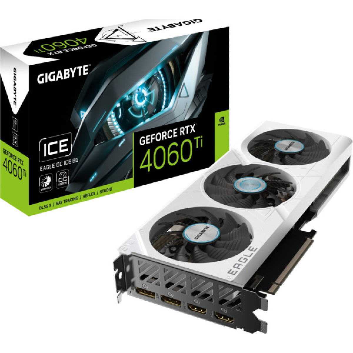 Видеокарта GIGABYTE GeForce RTX4060Ti 8Gb EAGLE OC ICE (GV-N406TEAGLEOC ICE-8GD) - Фото 9