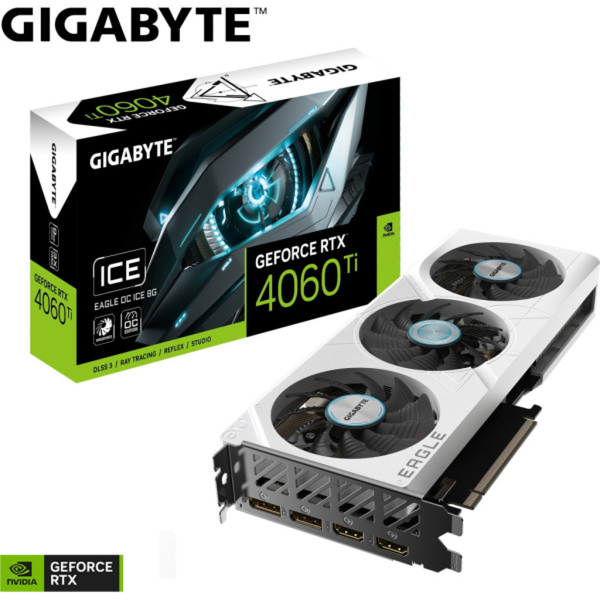 Видеокарта GIGABYTE GeForce RTX4060Ti 8Gb EAGLE OC ICE (GV-N406TEAGLEOC ICE-8GD) - Фото 10