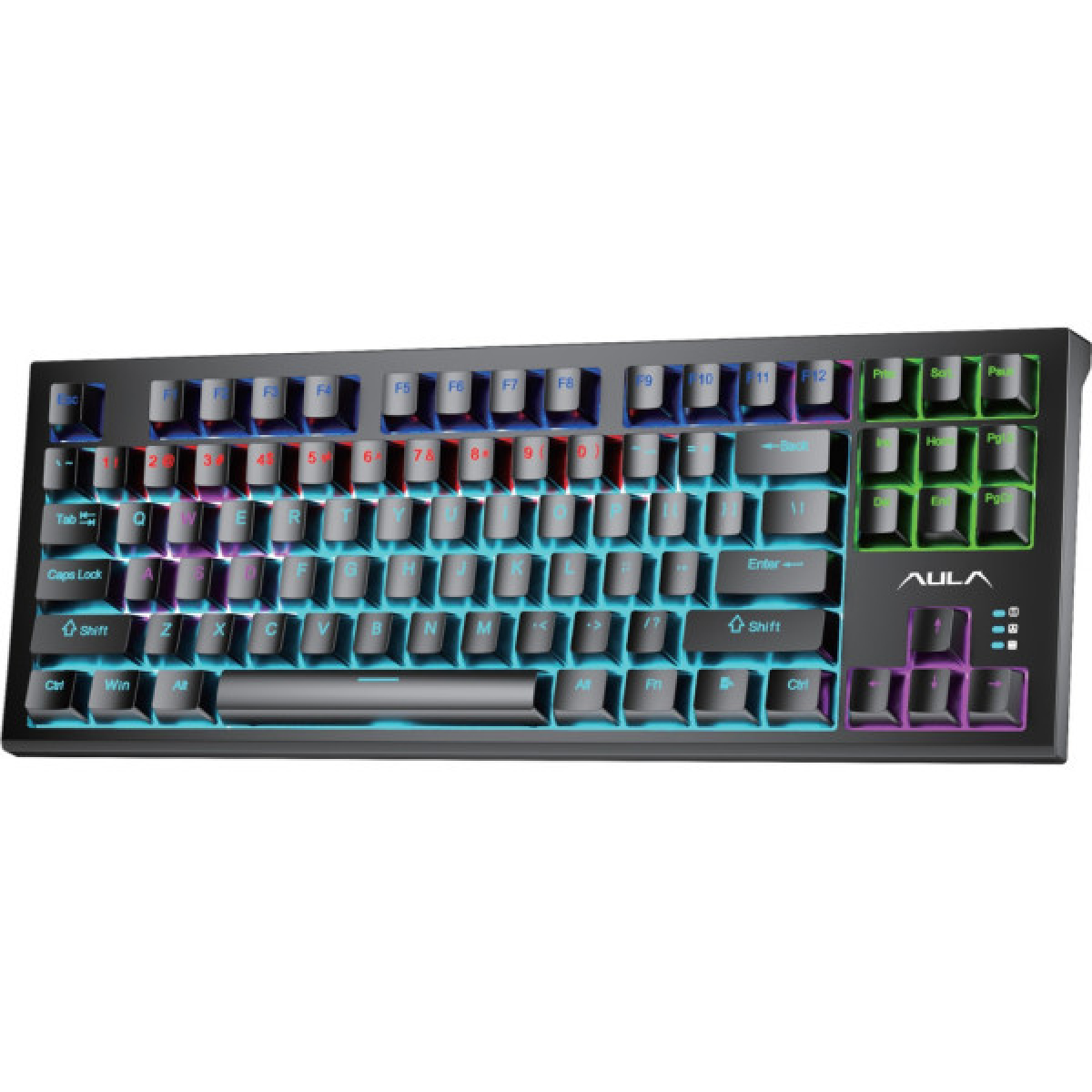 Клавіатура Aula F3032 Keycaps Plus 21 Dark Yellow Keys KRGD Red USB UA Black (6948391204673) - Фото 1