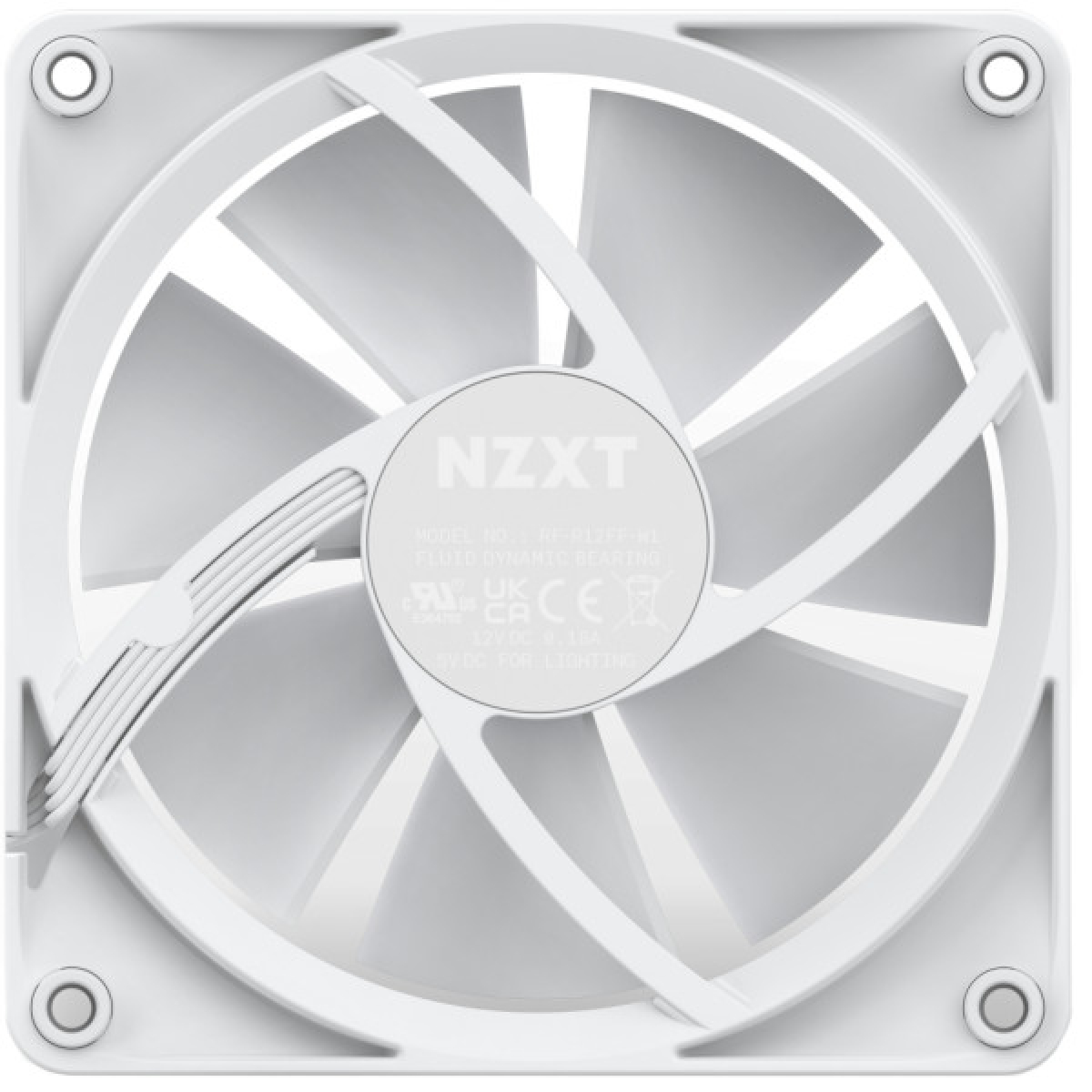 Кулер для корпуса NZXT F120RGB Single (White) (RF-R12SF-W1) - Фото 6