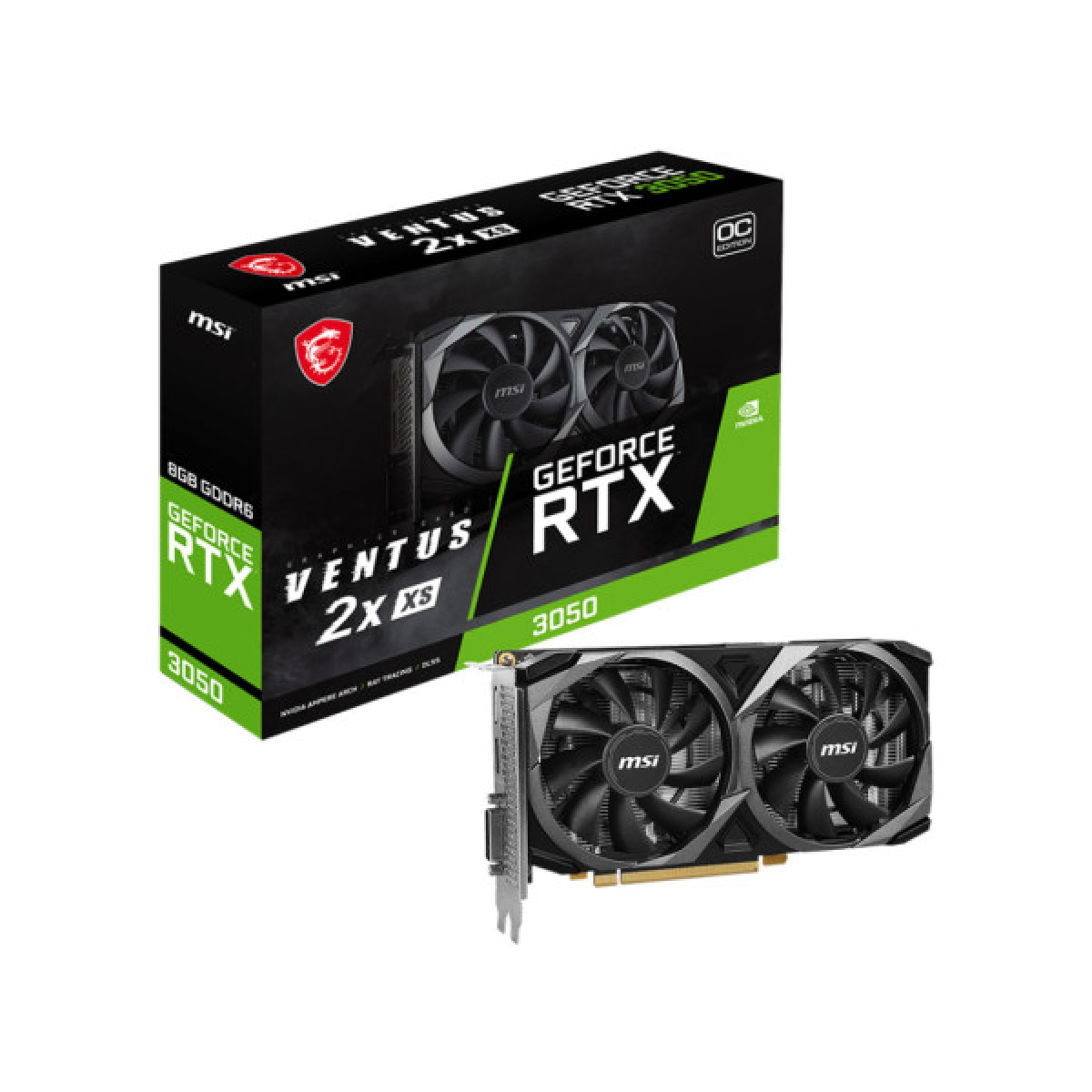 Видеокарта MSI GeForce RTX3050 8Gb VENTUS 2X XS OC (RTX 3050 VENTUS 2X XS 8G OC) - Фото 5