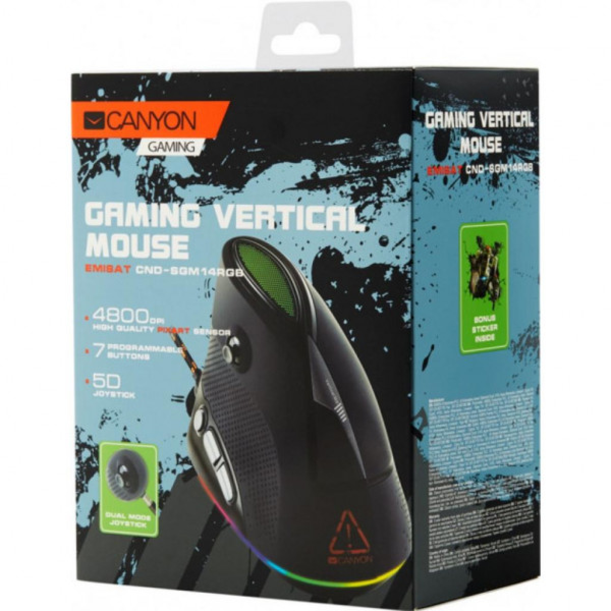 Мышка Canyon Emisat USB Black (CND-SGM14RGB) - Фото 7