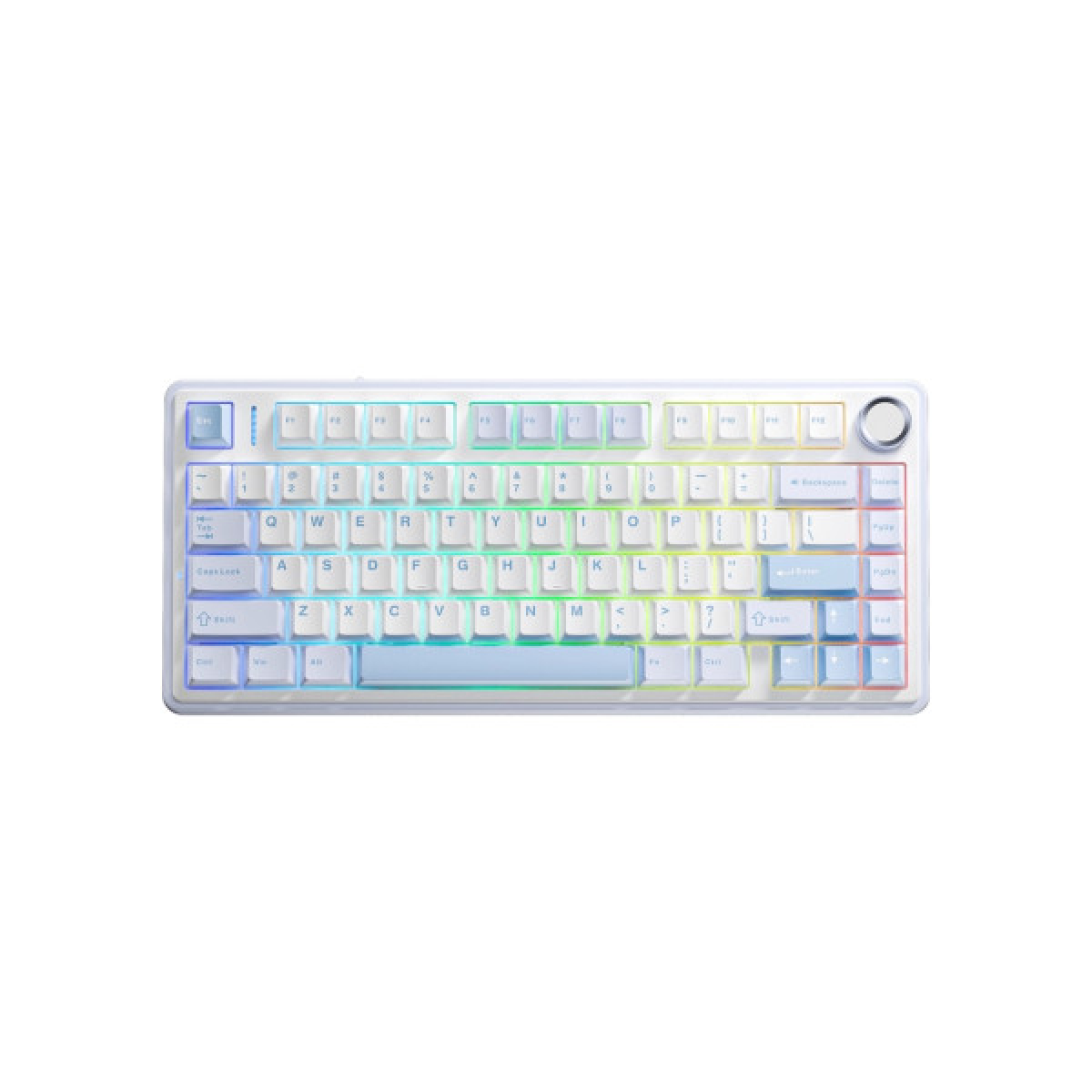 Клавиатура Aula F75 Gasket Greywood V3 switch Hot-Swap PBT Wireless/Bluetooth/USB Blue (6948391208633) - Фото 1