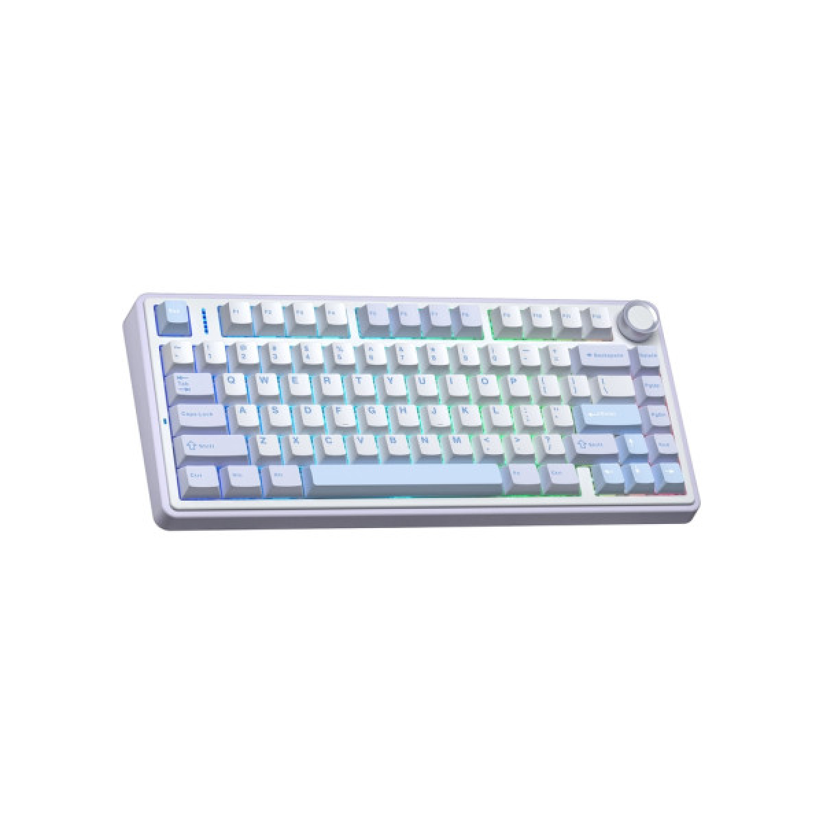 Клавиатура Aula F75 Gasket Greywood V3 switch Hot-Swap PBT Wireless/Bluetooth/USB Blue (6948391208633) - Фото 2