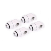 Фитинг для СЖО Alphacool Eiszapfen L-connector rotatable - 4pcs Set - White (17619)