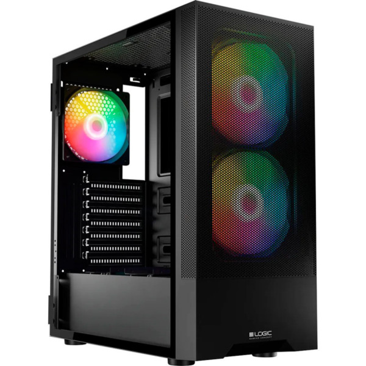 Корпус Logic concept ARYA MESH+GLASS ARGB fans 2x140mm+1x120mm BLACK (AT-ARYA-10-000000-0002) - Фото 1