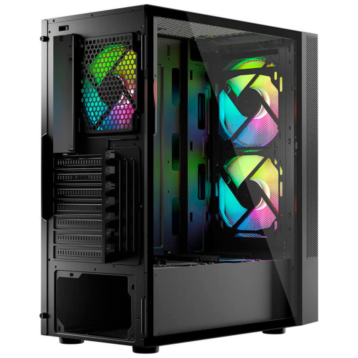 Корпус Logic concept ARYA MESH+GLASS ARGB fans 2x140mm+1x120mm BLACK (AT-ARYA-10-000000-0002) - Фото 7