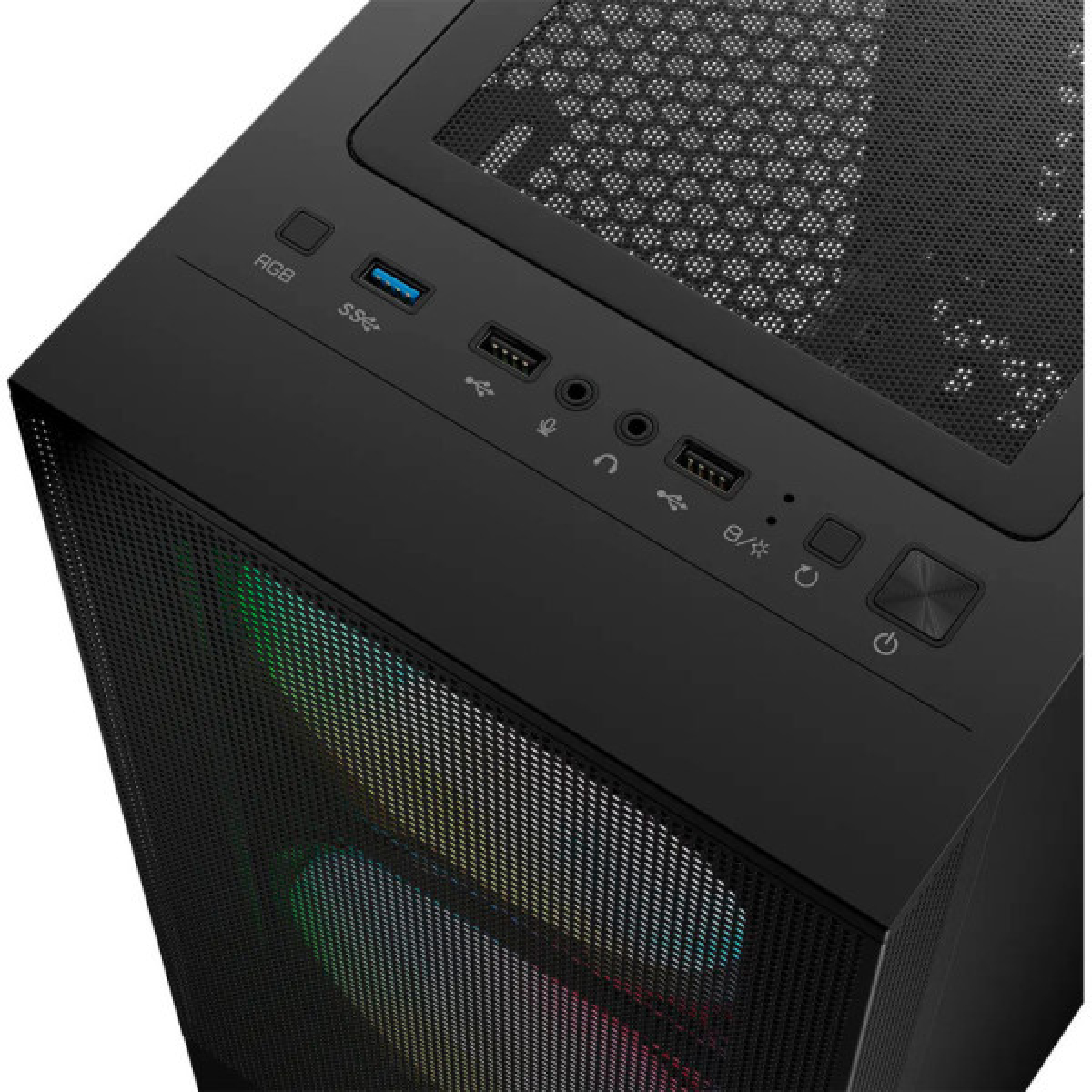 Корпус Logic concept ARYA MESH+GLASS ARGB fans 2x140mm+1x120mm BLACK (AT-ARYA-10-000000-0002) - Фото 10