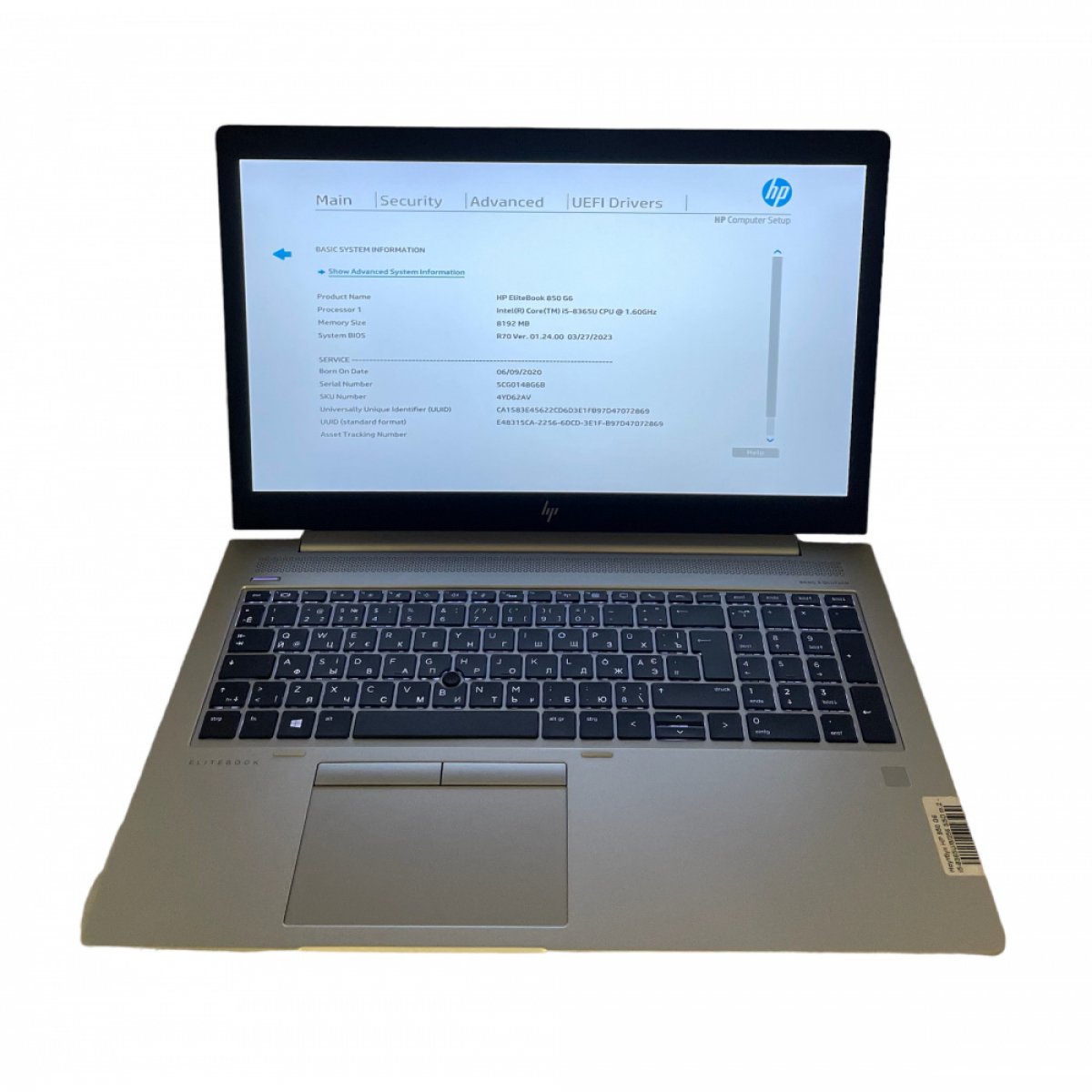 Ноутбук HP EliteBook 850 G6 i5-8365U/8/256 SSD m.2 - Class A- - Фото 2