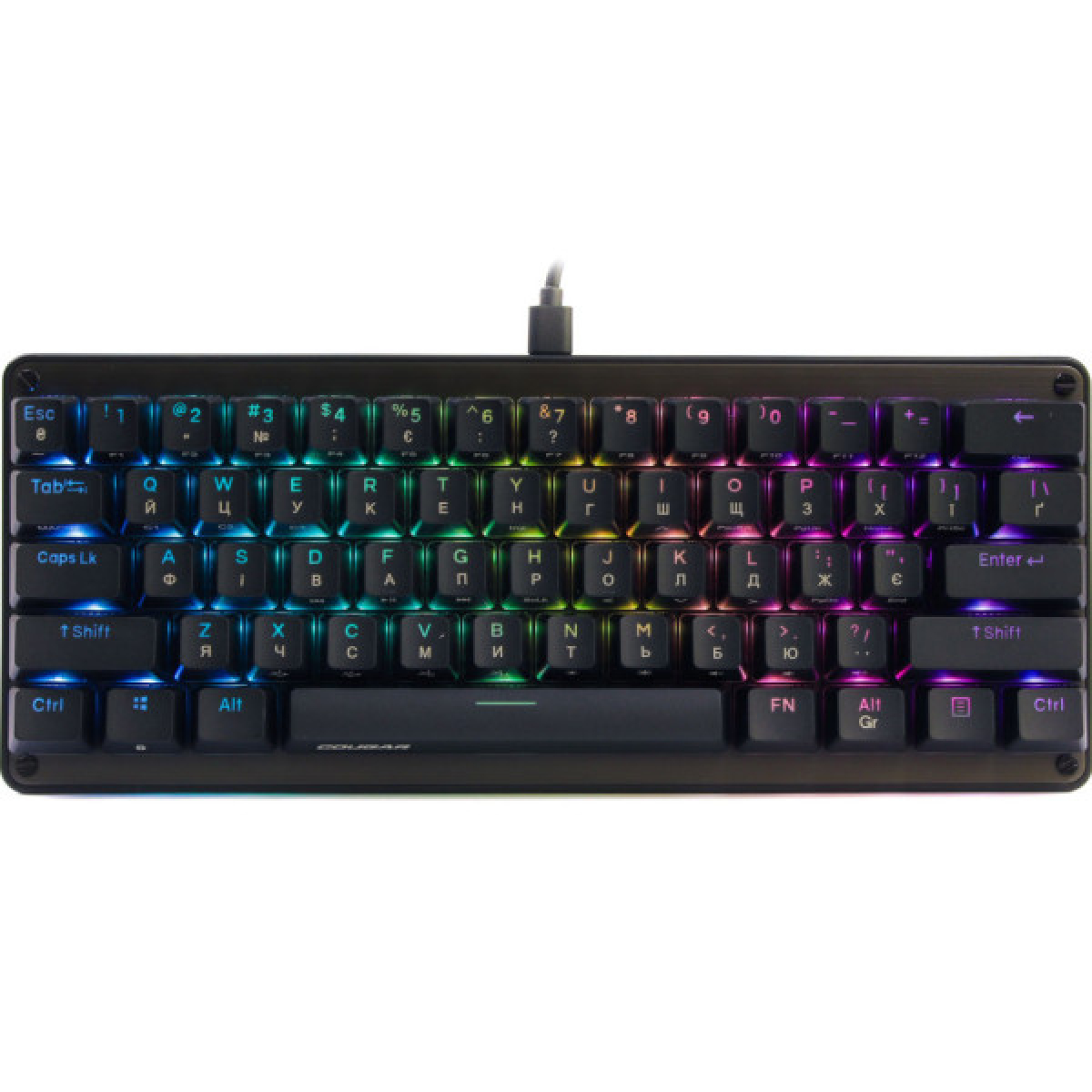 Клавіатура Cougar Puri Mini RGB USB Black (Puri Mini RGB) - Фото 1