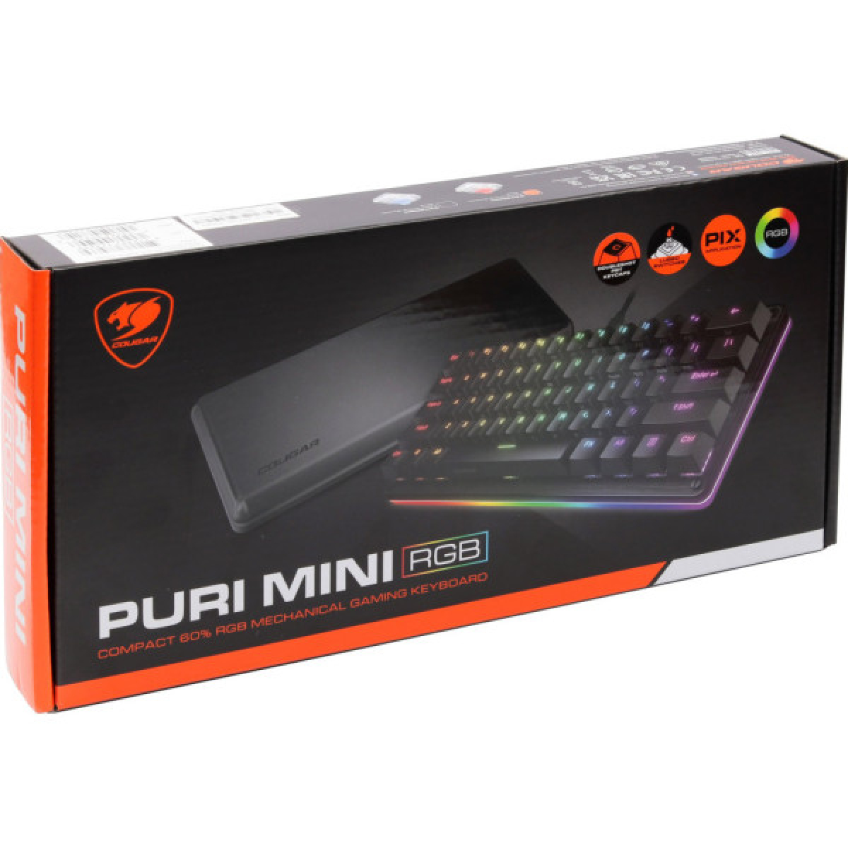 Клавіатура Cougar Puri Mini RGB USB Black (Puri Mini RGB) - Фото 9
