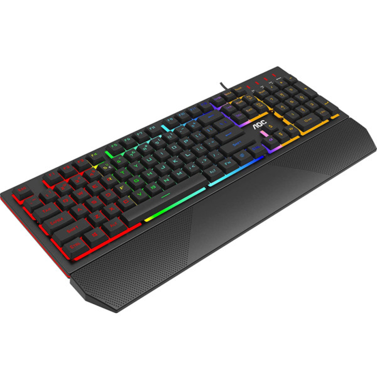 Клавіатура AOC GK200 Rainbow LED USB Black (GK200D32R) - Фото 2