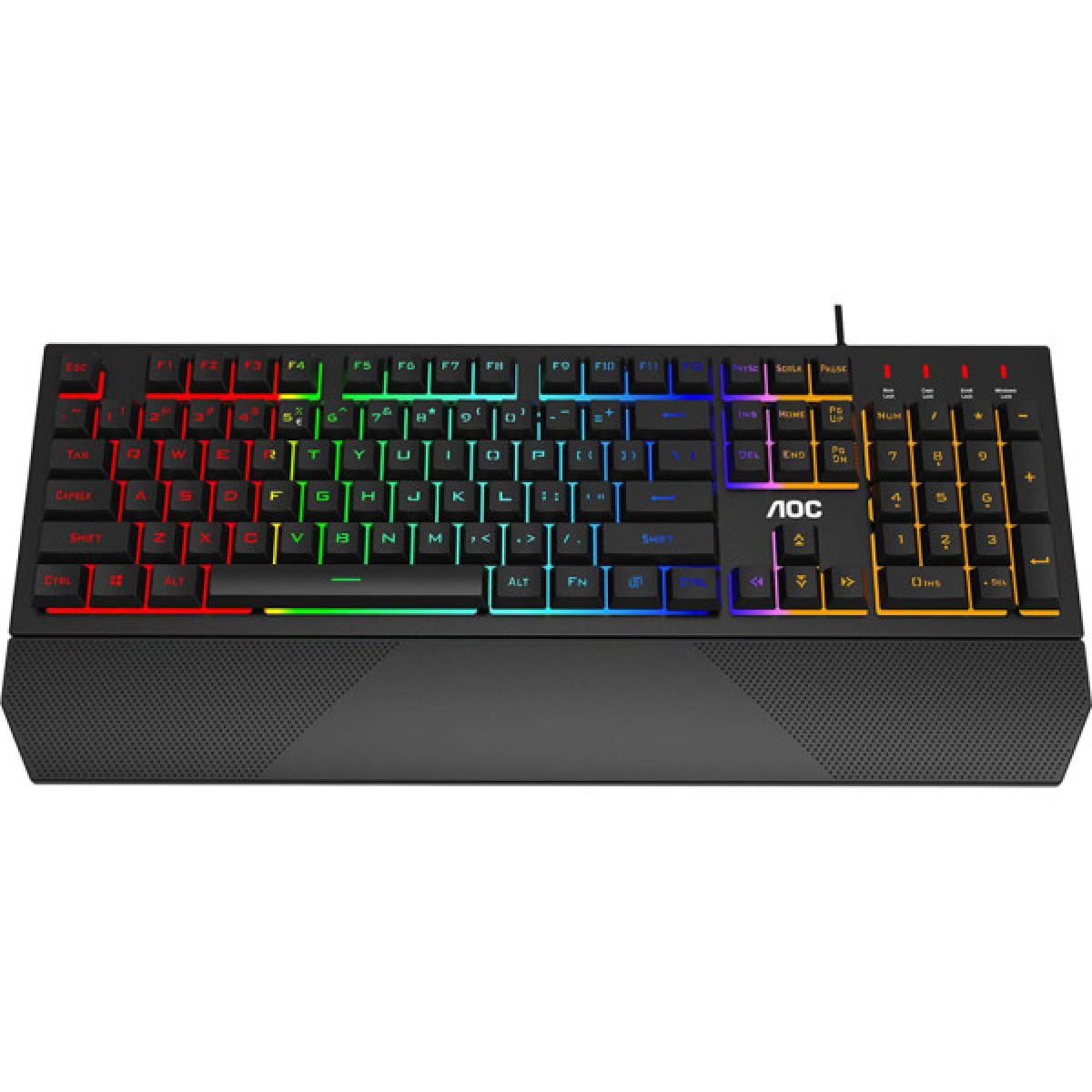 Клавіатура AOC GK200 Rainbow LED USB Black (GK200D32R) - Фото 3
