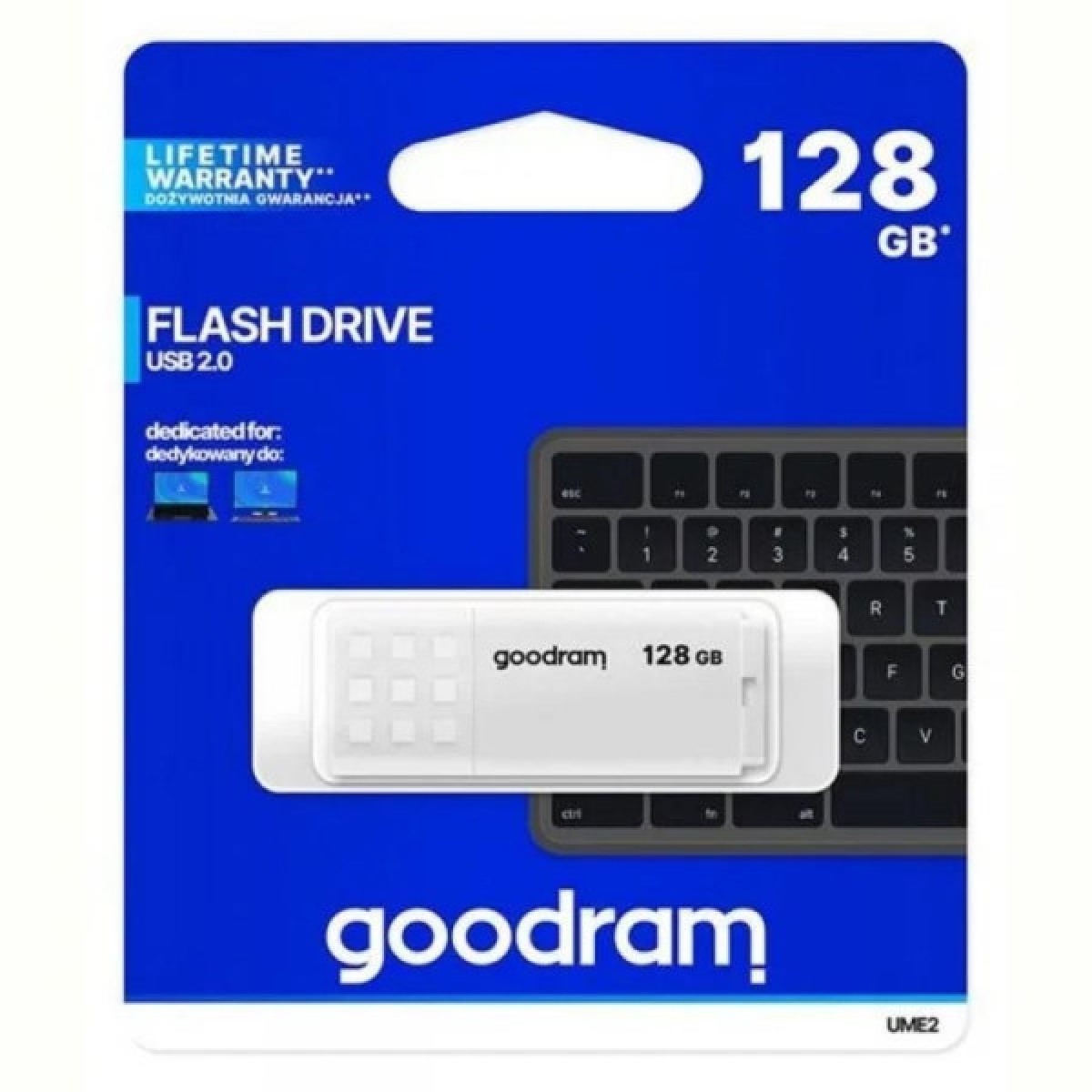 USB флеш накопичувач Goodram 128GB UME2 White USB 2.0 (UME2-1280W0R11) - Фото 3